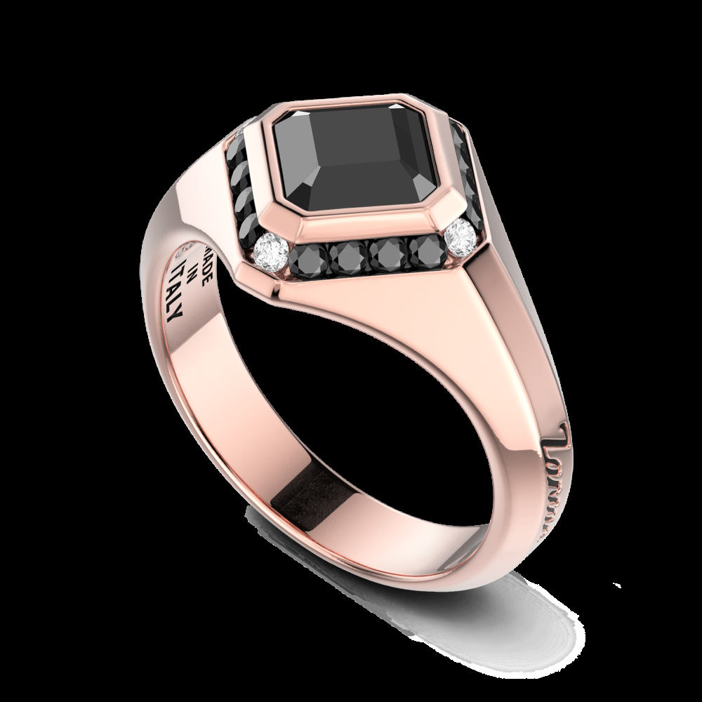 Zancan Anello Zancan in oro 18kt con diamante nero Super Saving Price
