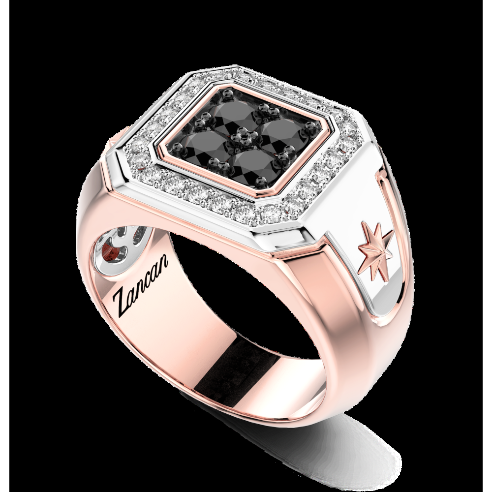 Zancan Anello Zancan in oro 18kt con diamanti Ritorno libero