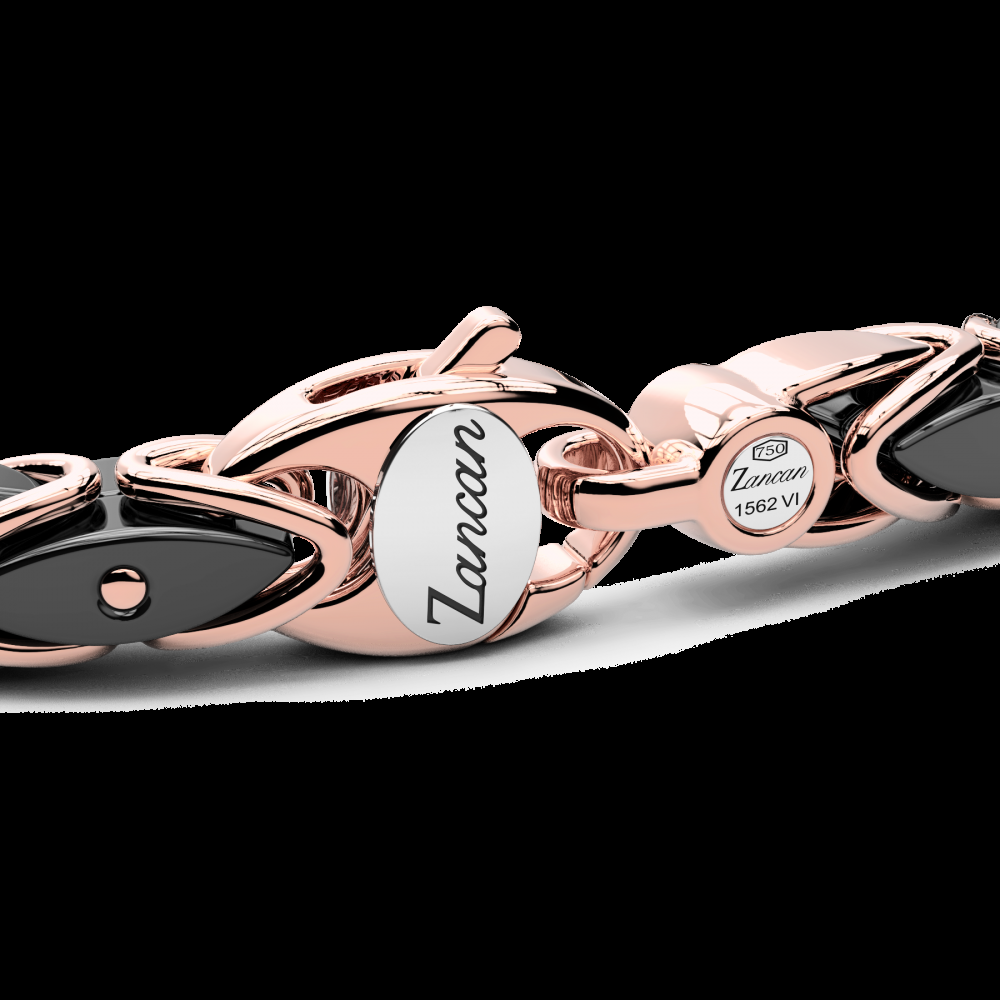 Zancan Bracciale Zancan in oro 18kt e ceramica nera Ultimi tre giorni