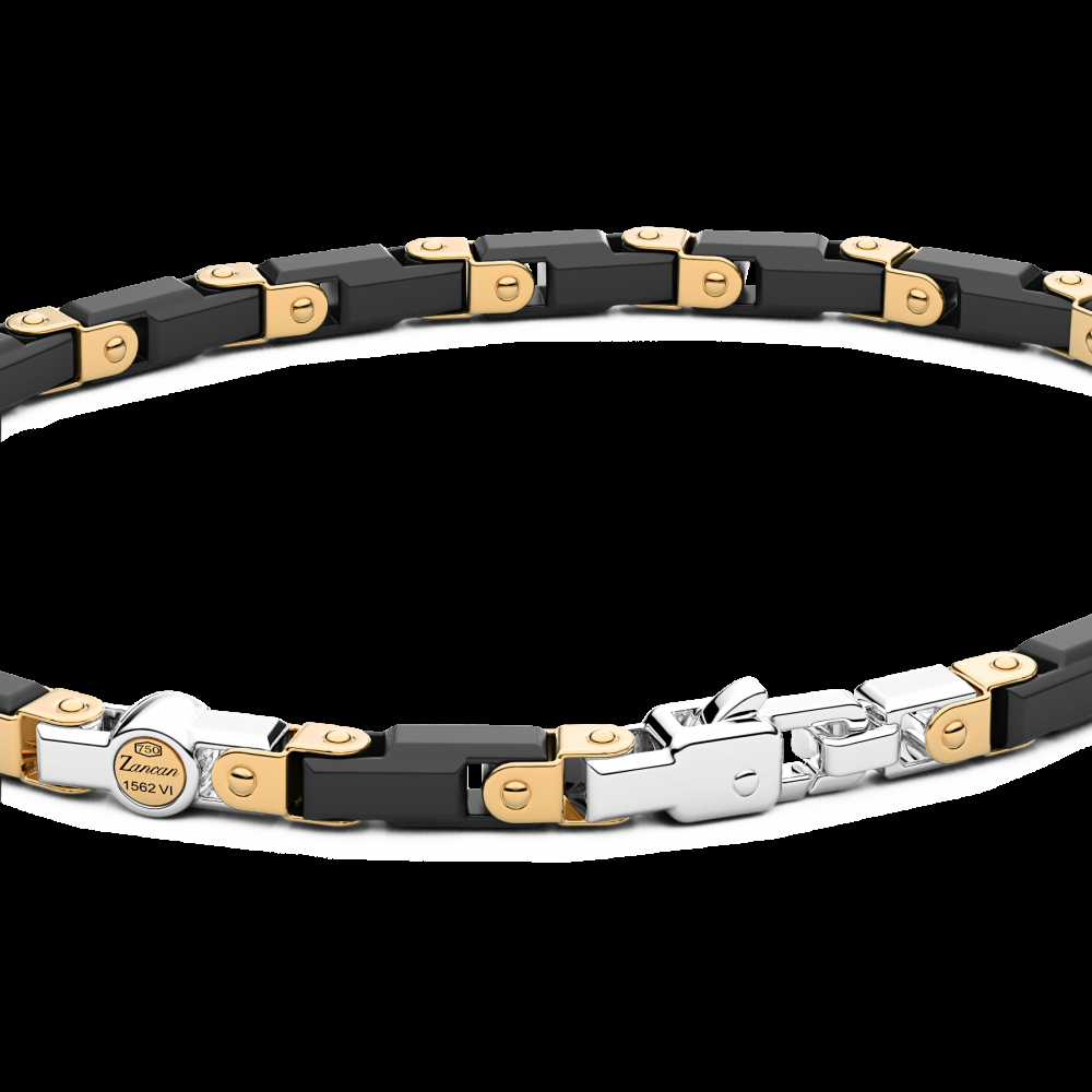Zancan Bracciale Zancan in oro 18kt e ceramica nera Only for today