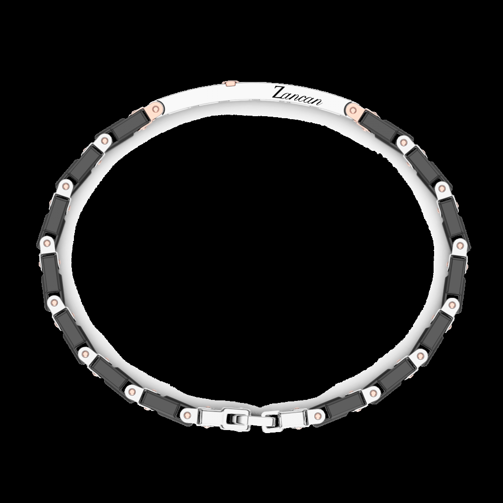 Zancan Bracciale Zancan in oro 18kt e ceramica nera Sostegno trimestrale