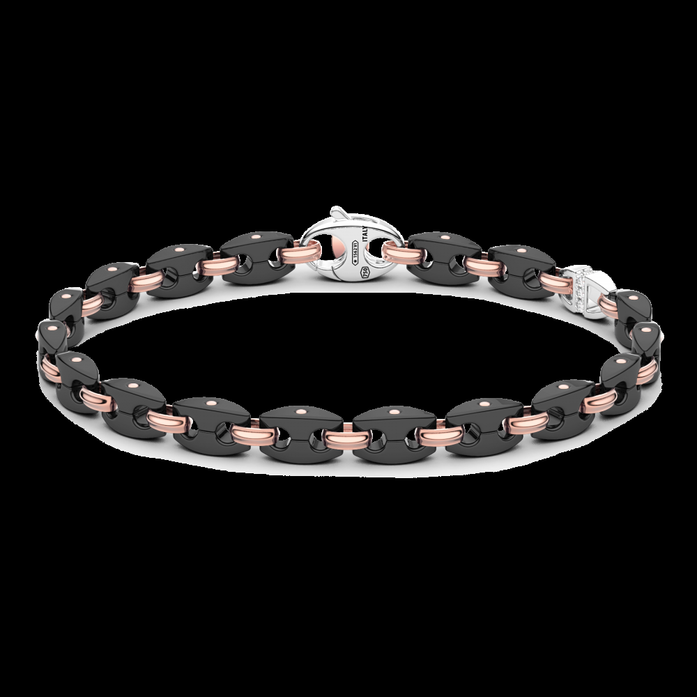 Zancan Bracciale Zancan in oro 18kt e ceramica nera Super sconto