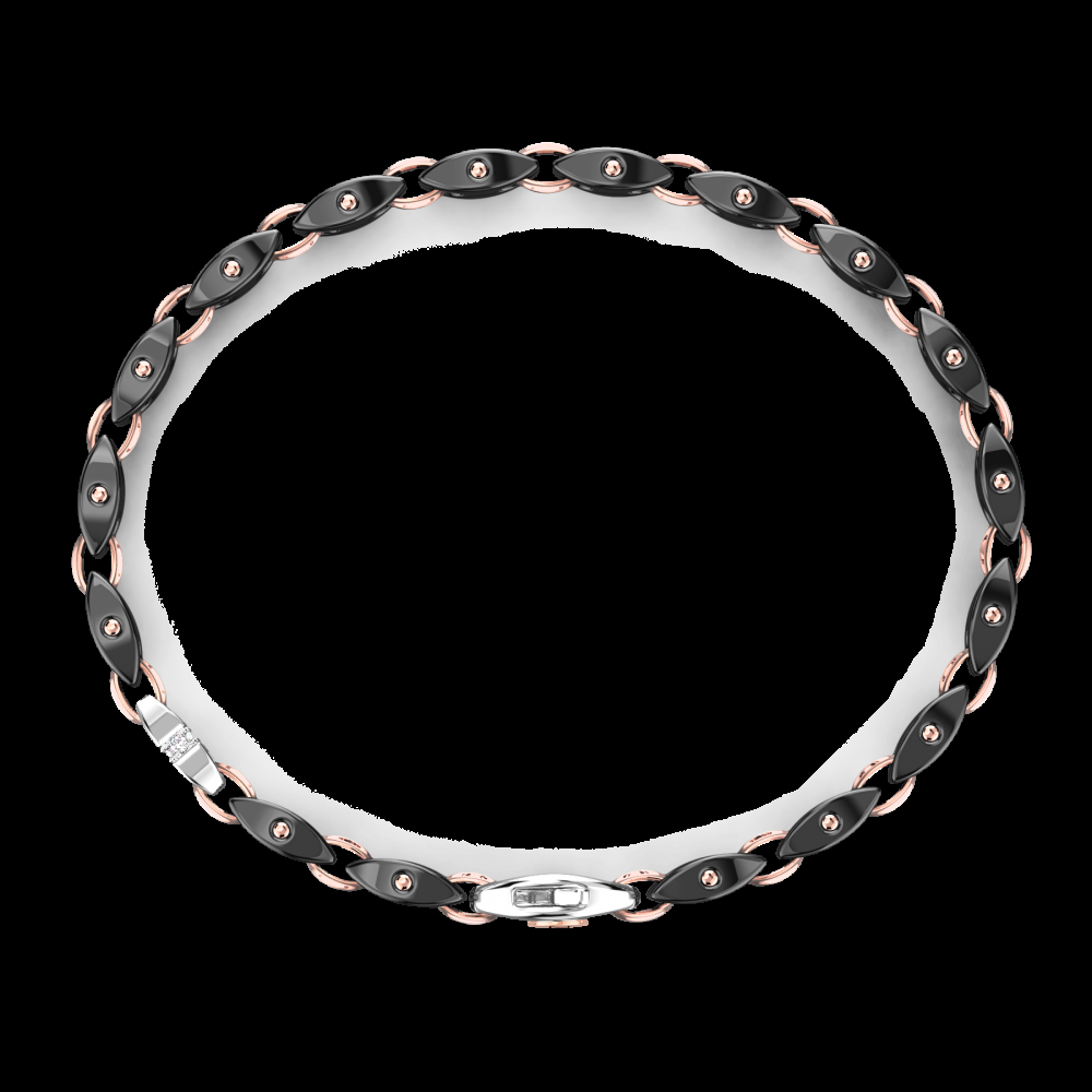 Zancan Bracciale Zancan in oro 18kt e ceramica nera Super sconto