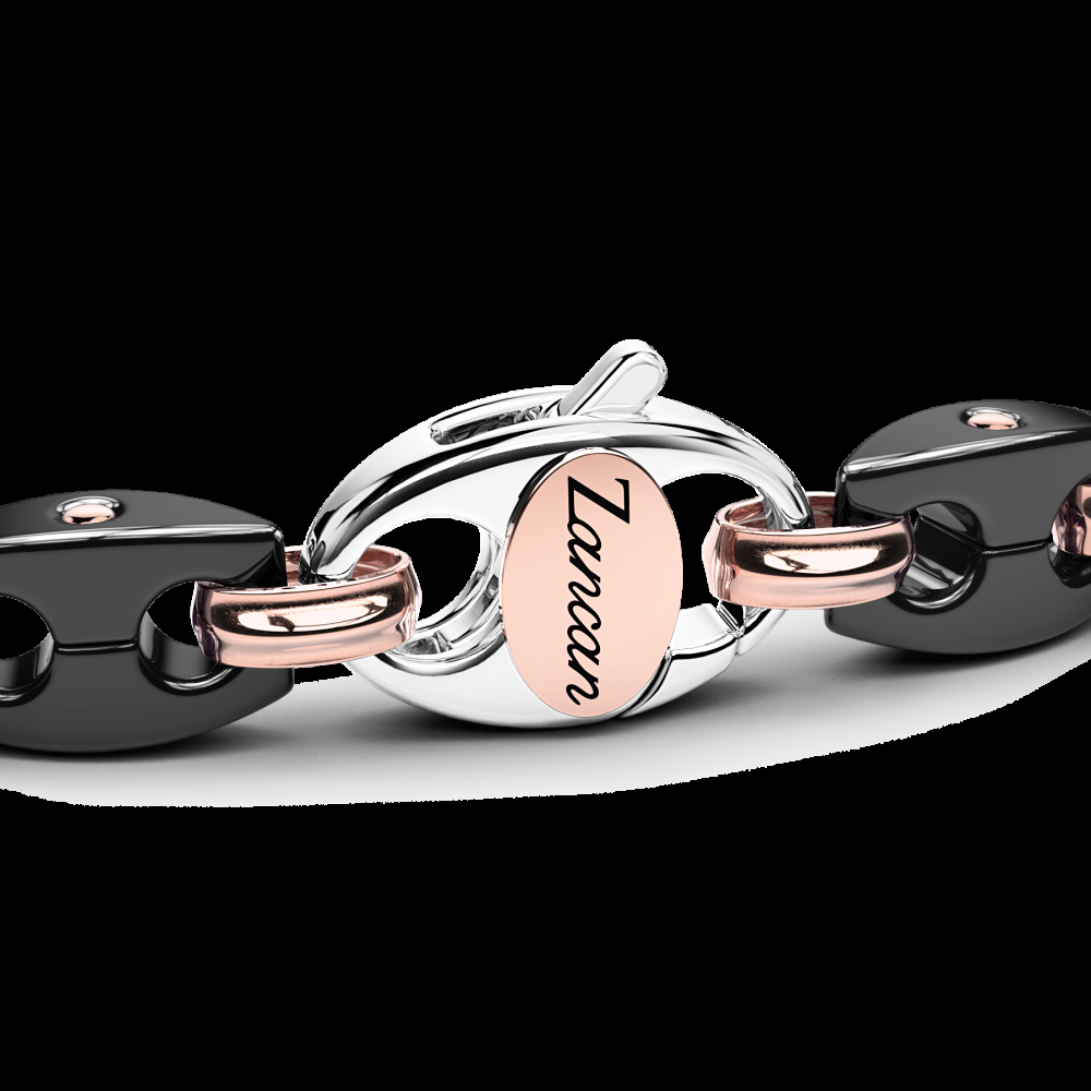 Zancan Bracciale Zancan in oro 18kt e ceramica nera Super sconto