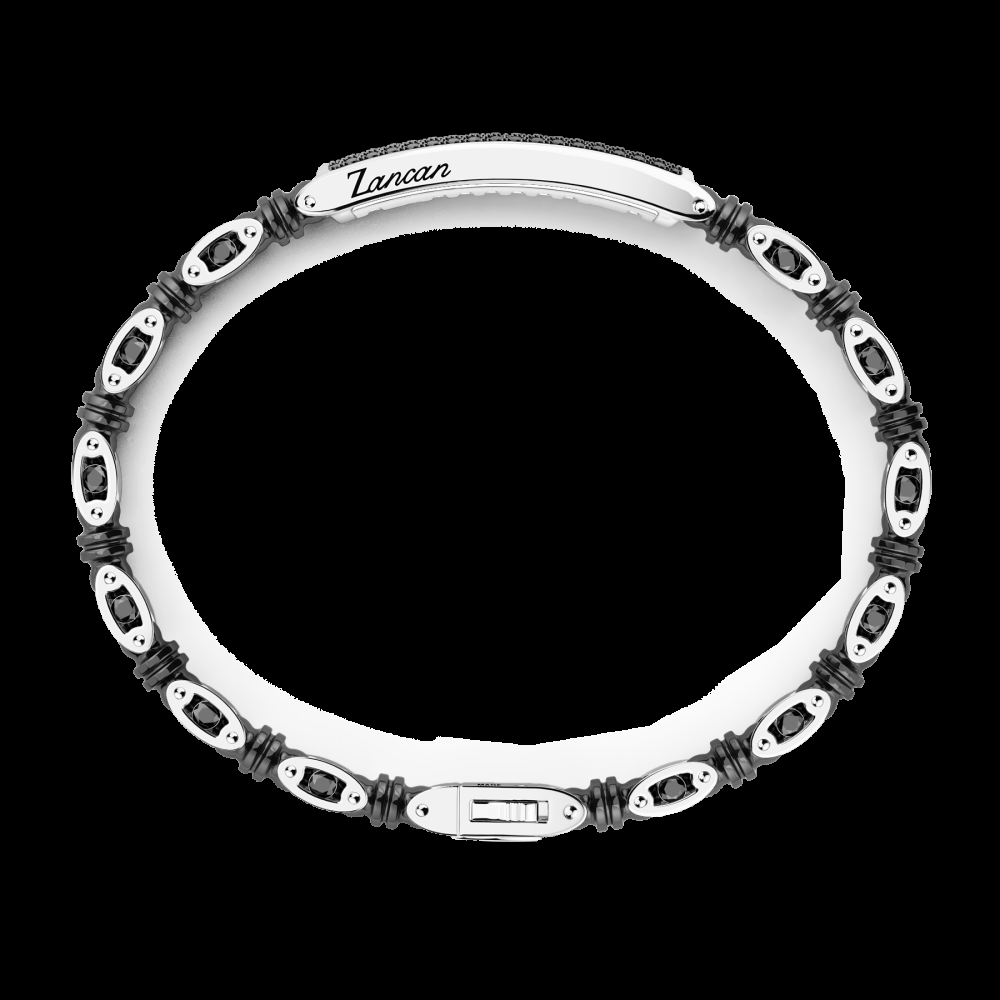Zancan Bracciale Zancan in oro 18kt ceramica e diamanti Trasporto libero internazionale