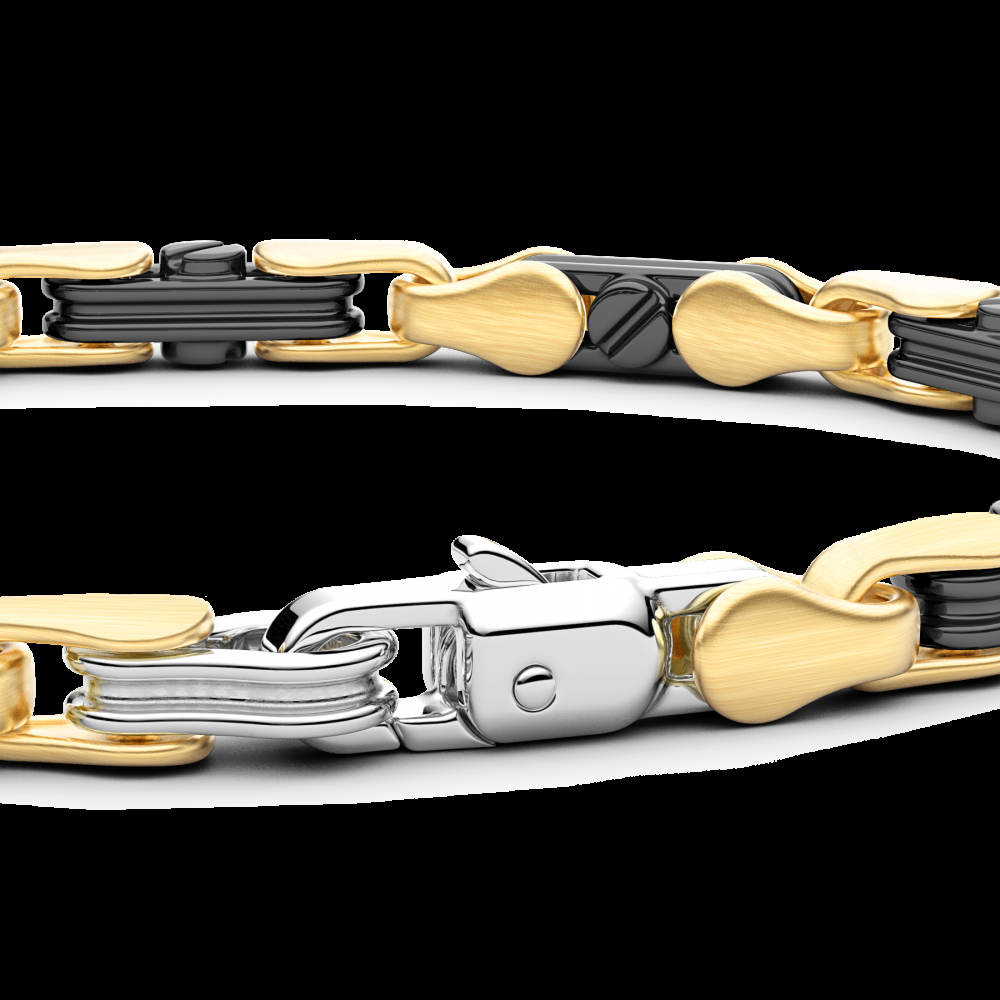 Zancan Bracciale Zancan in oro 18kt e ceramica nera Officina