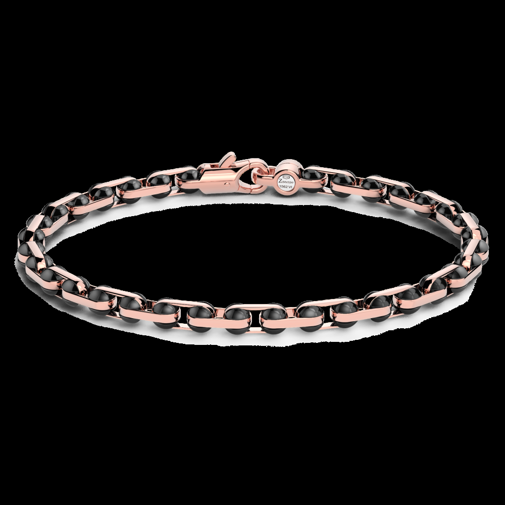 Zancan Bracciale Zancan in oro 18kt e ceramica nera