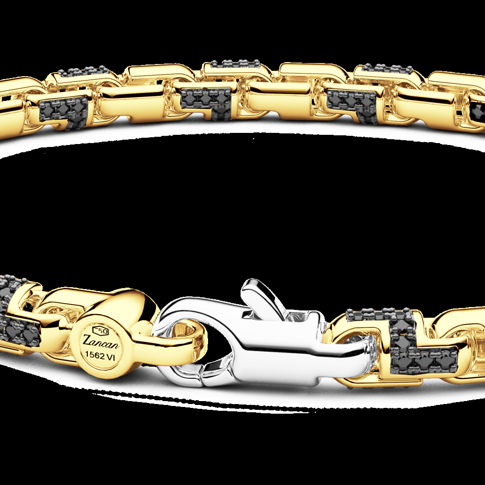 Zancan Bracciale Zancan in oro giallo 18kt e diamanti neri Sottocosto