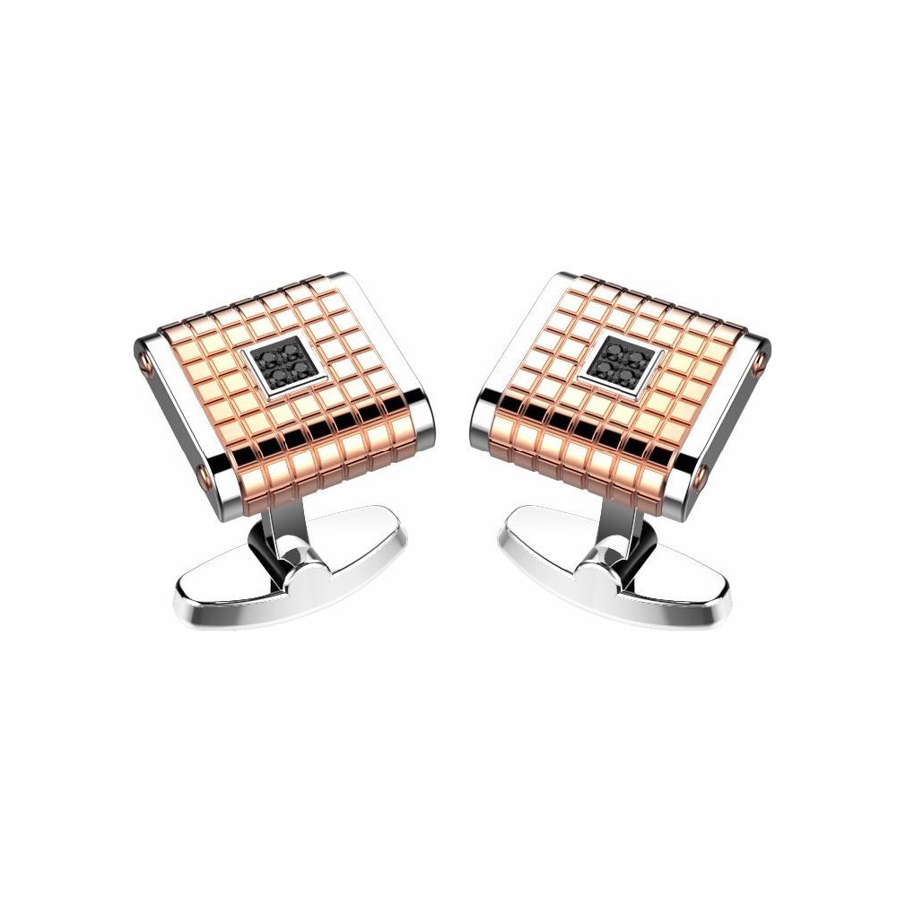 Zancan Gemelli Zancan in acciaio nero e brillanti Flash Sale