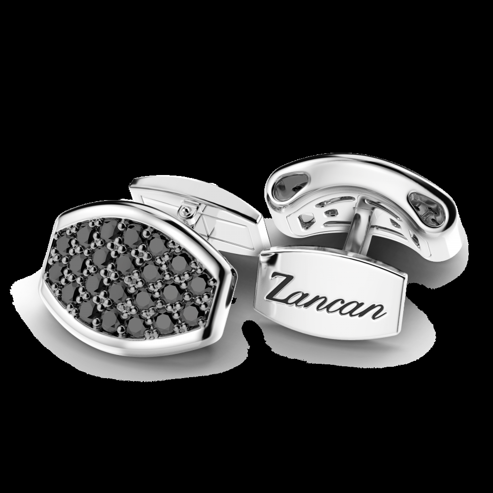 Zancan Gemelli Zancan in argento con pietre nere