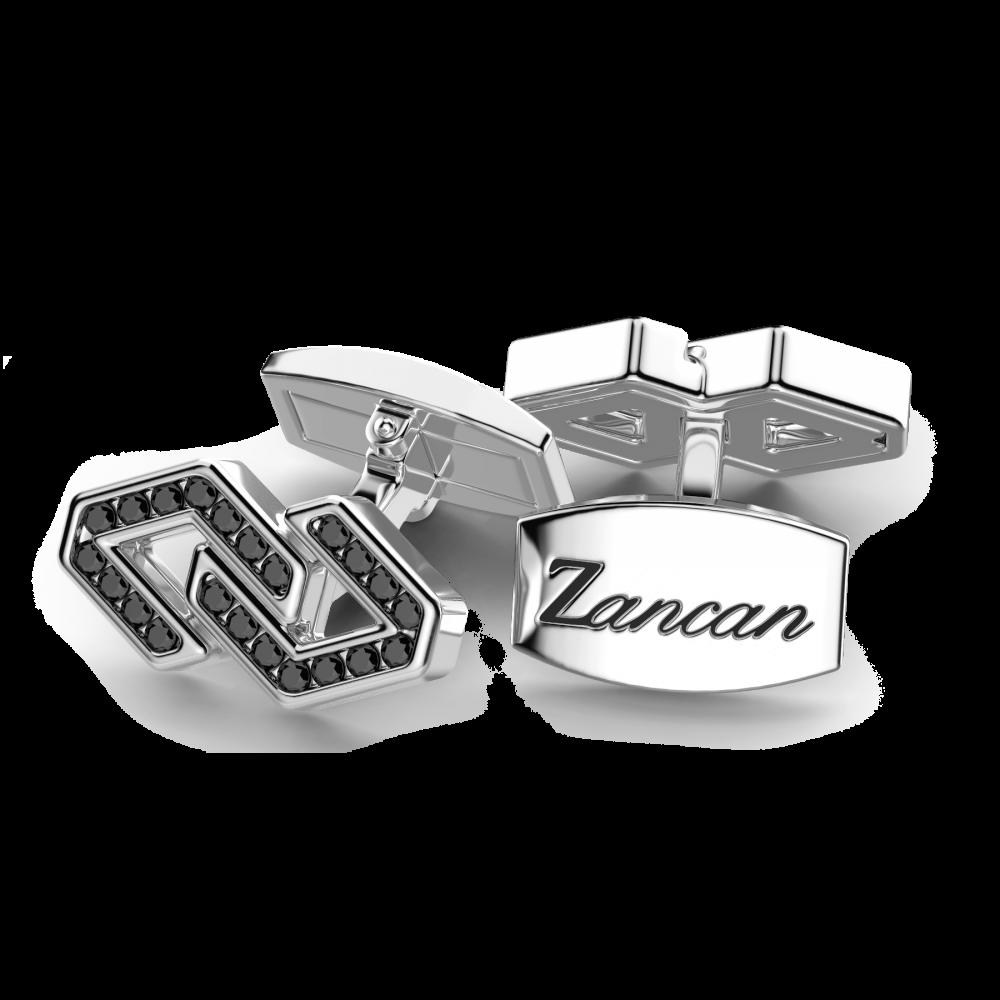 Zancan Gemelli Zancan in argento con pietre nere