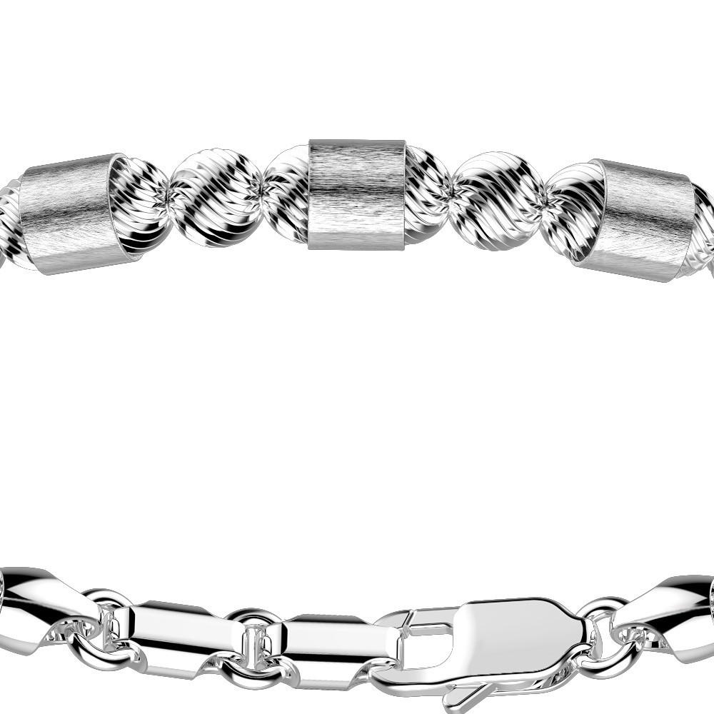 Zancan Bracciale Zancan in argento a sfere con inserti satinati Lightning offer