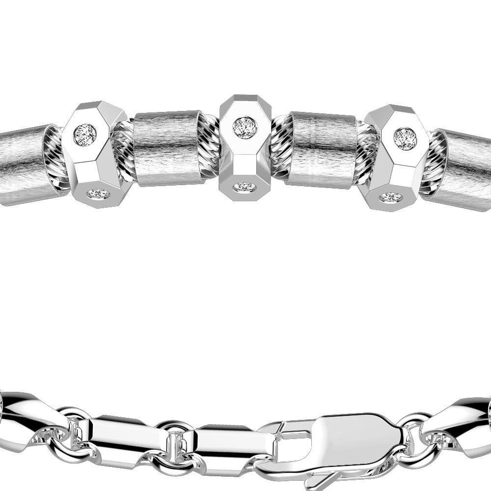 Zancan Bracciale Zancan in argento a sfere con inserti satinati Offerte stagionali