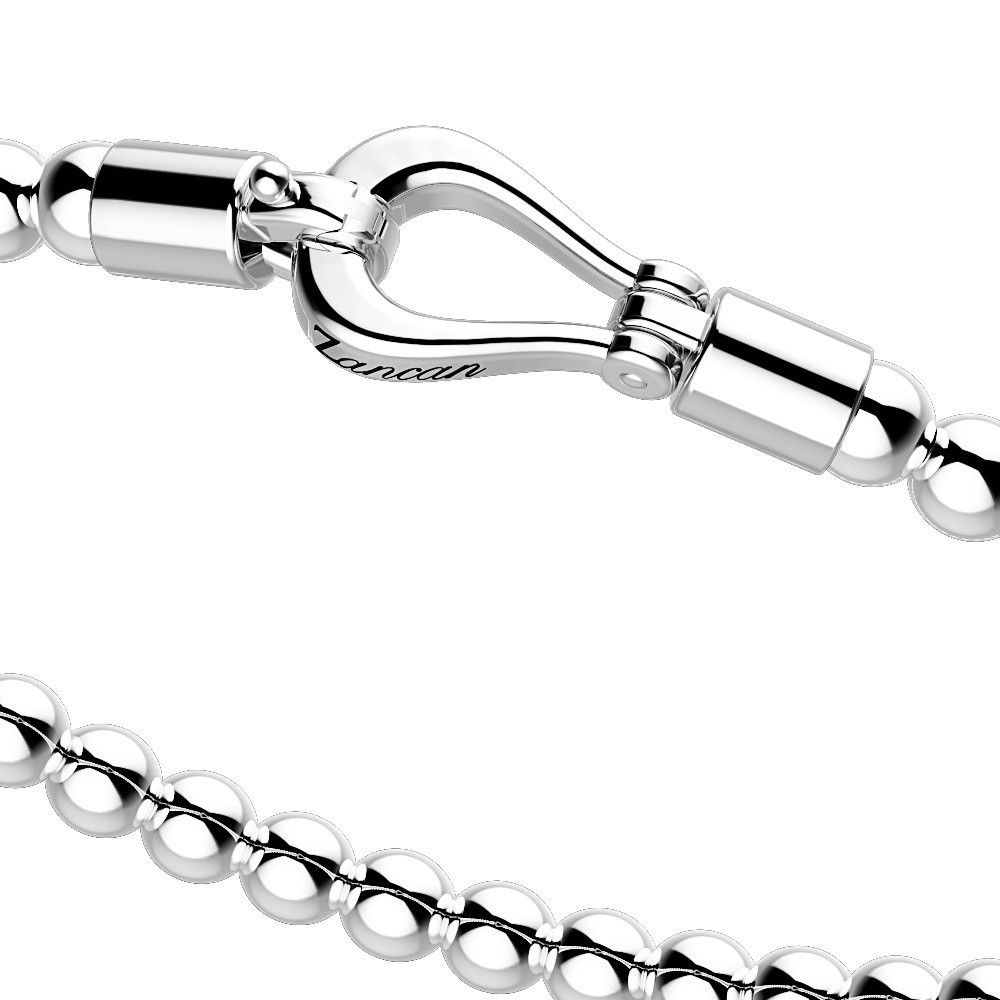 Zancan Bracciale Zancan in argento a sfere con chiusura moschettone Fino al 60% di sconto