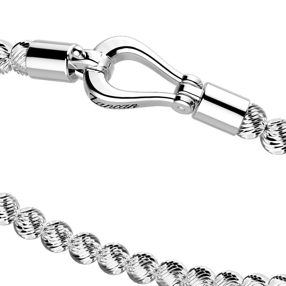 Zancan Bracciale Zancan in argento a sfere con chiusura moschettone Fino al 65% di sconto