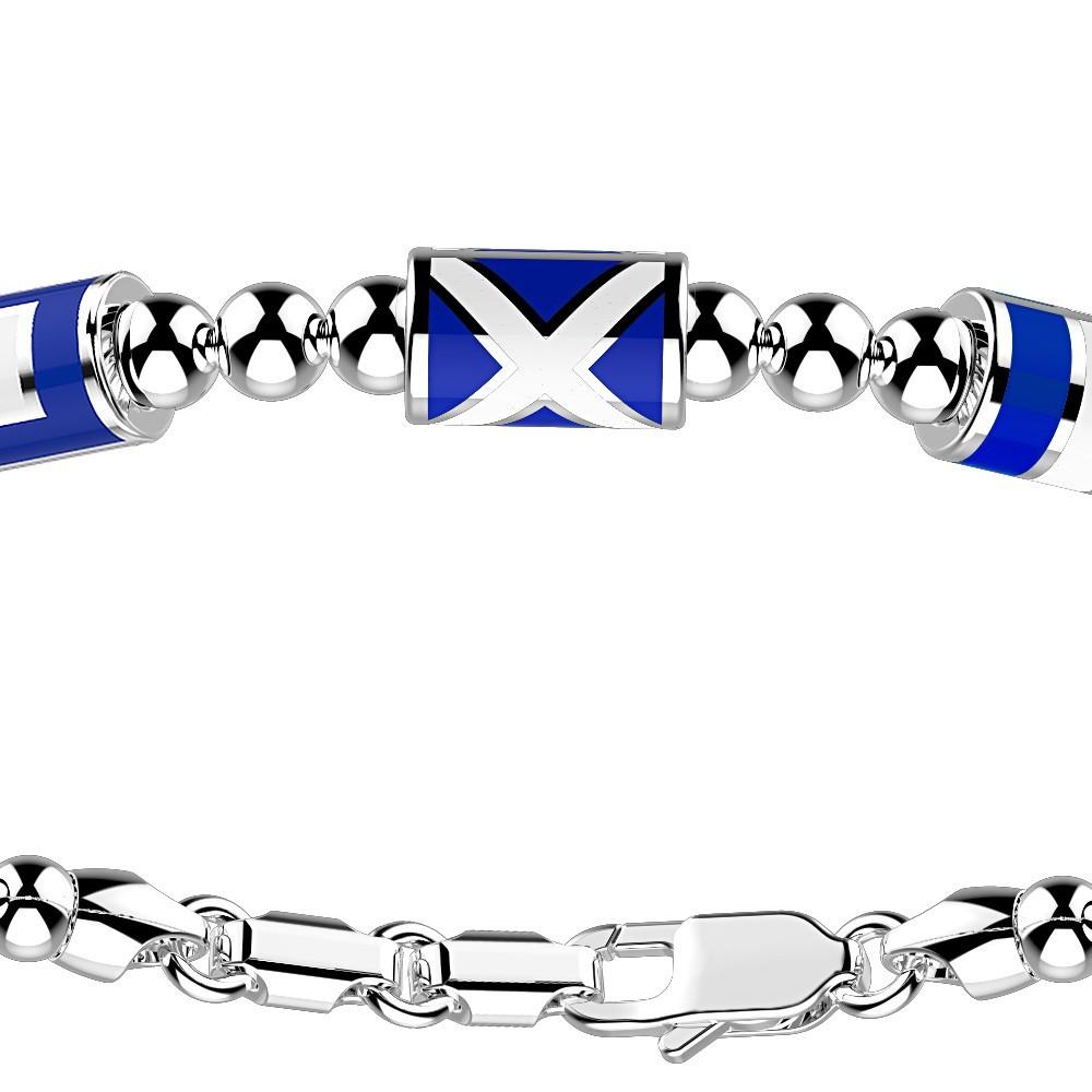 Zancan Bracciale Zancan in argento a sfere con tre bandiere nautiche Discount Store per i nuovi prodotti