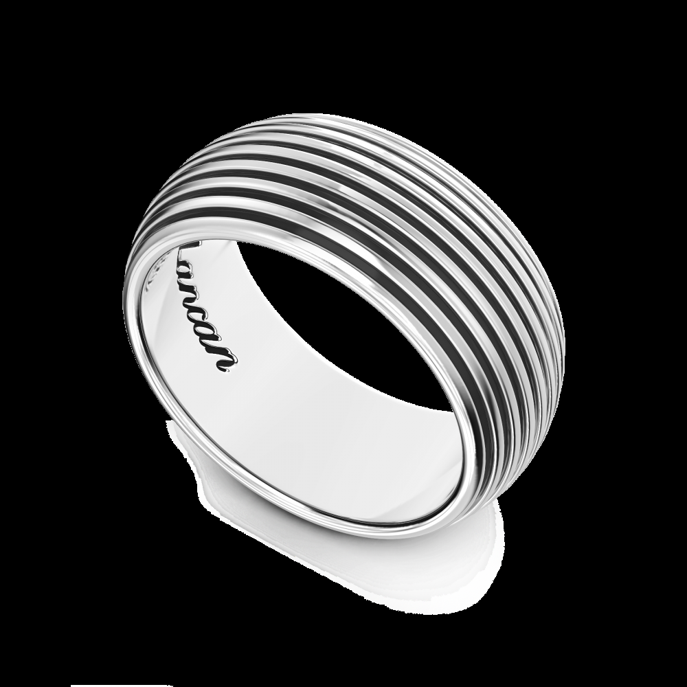 Zancan Anello a fede Zancan in argento con striature Promozione Limitata