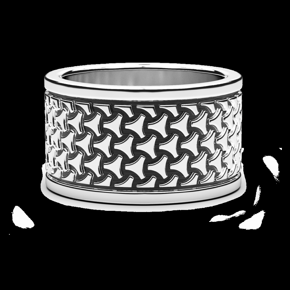 Zancan Anello a fascia larga Zancan in argento