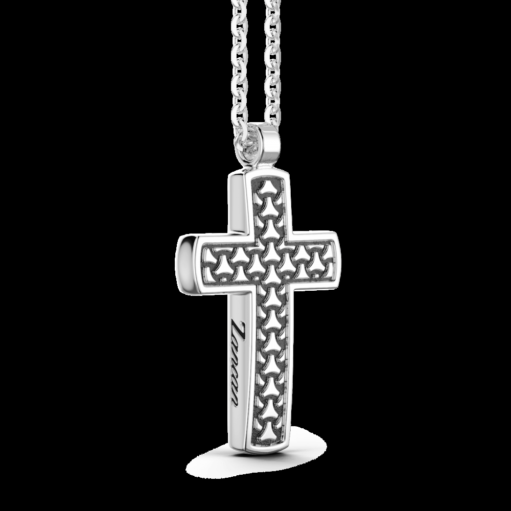 Zancan Collana Zancan in argento con pendente a croce Presa