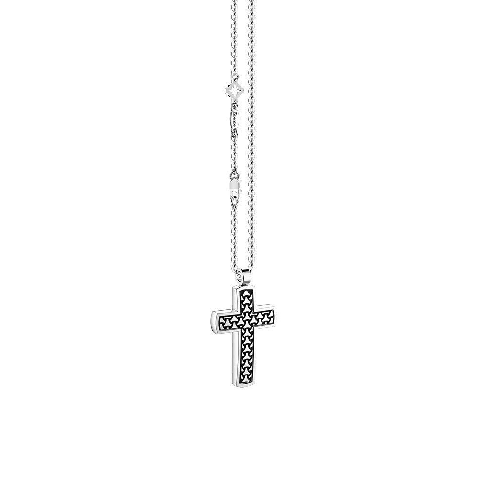 Zancan Collana Zancan in argento con pendente a croce Presa