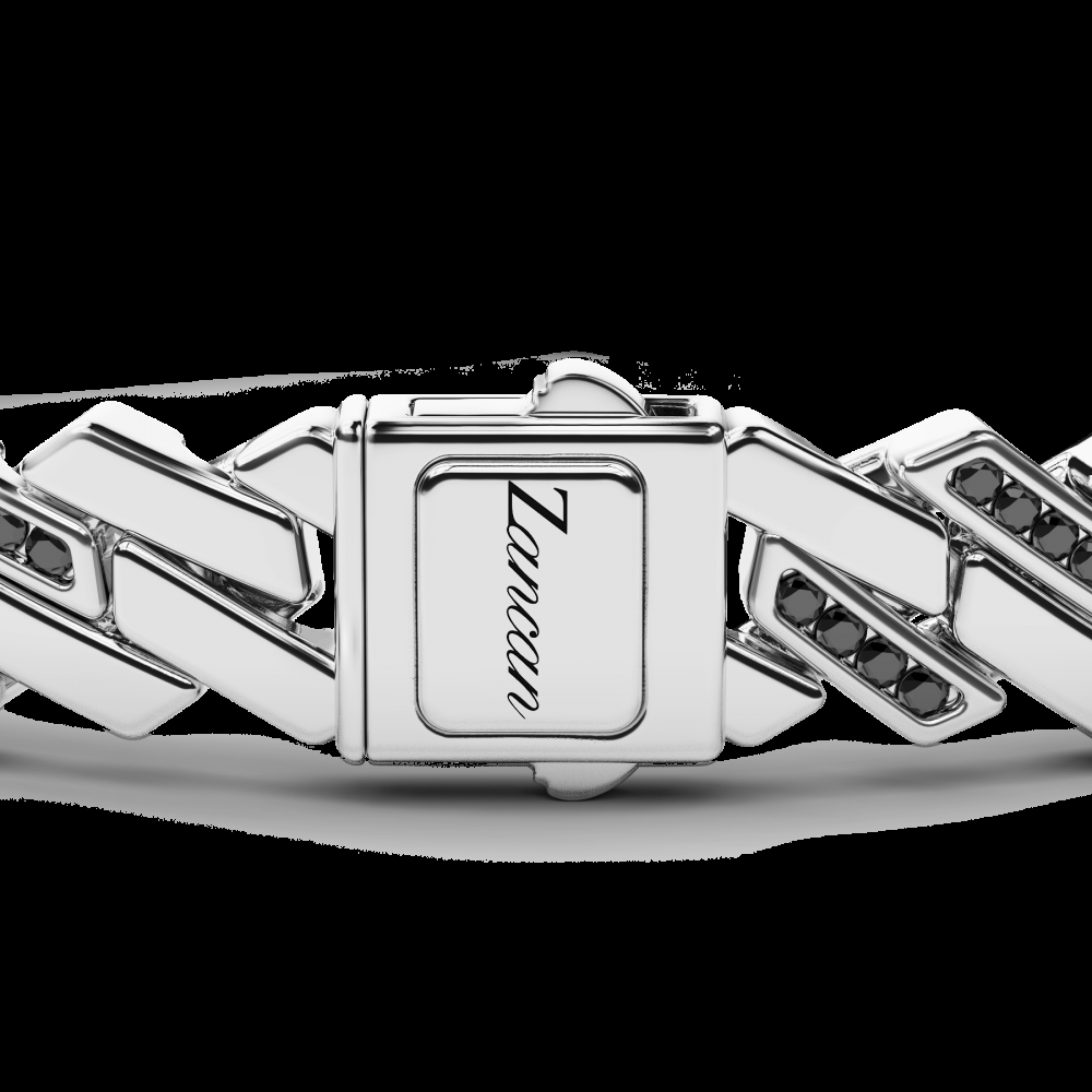 Zancan Bracciale solo maglia Zancan in argento con pietre nere Offerte