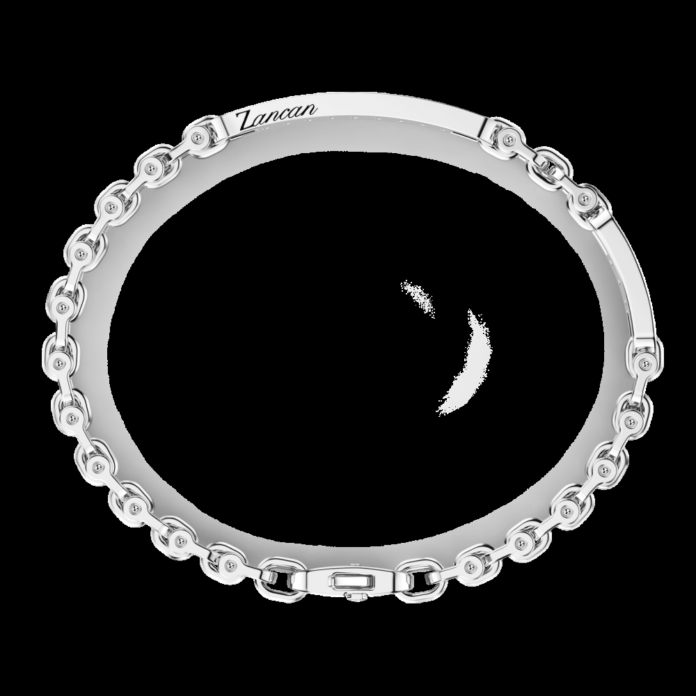 Zancan Bracciale solo maglia Zancan in argento con pietre nere Hotsell