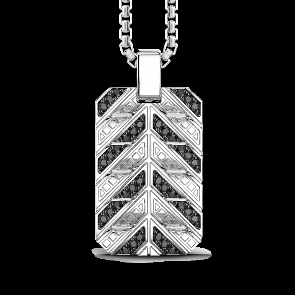 Zancan Collana Zancan in argento con pendente a targa e pietre I Più Venduti