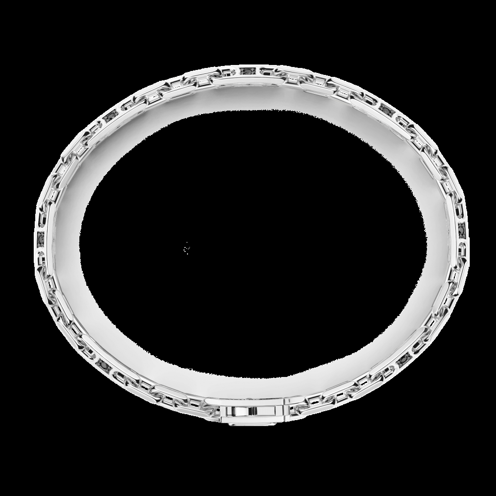 Zancan Bracciale solo maglia Zancan in argento con pietre nere Nuova