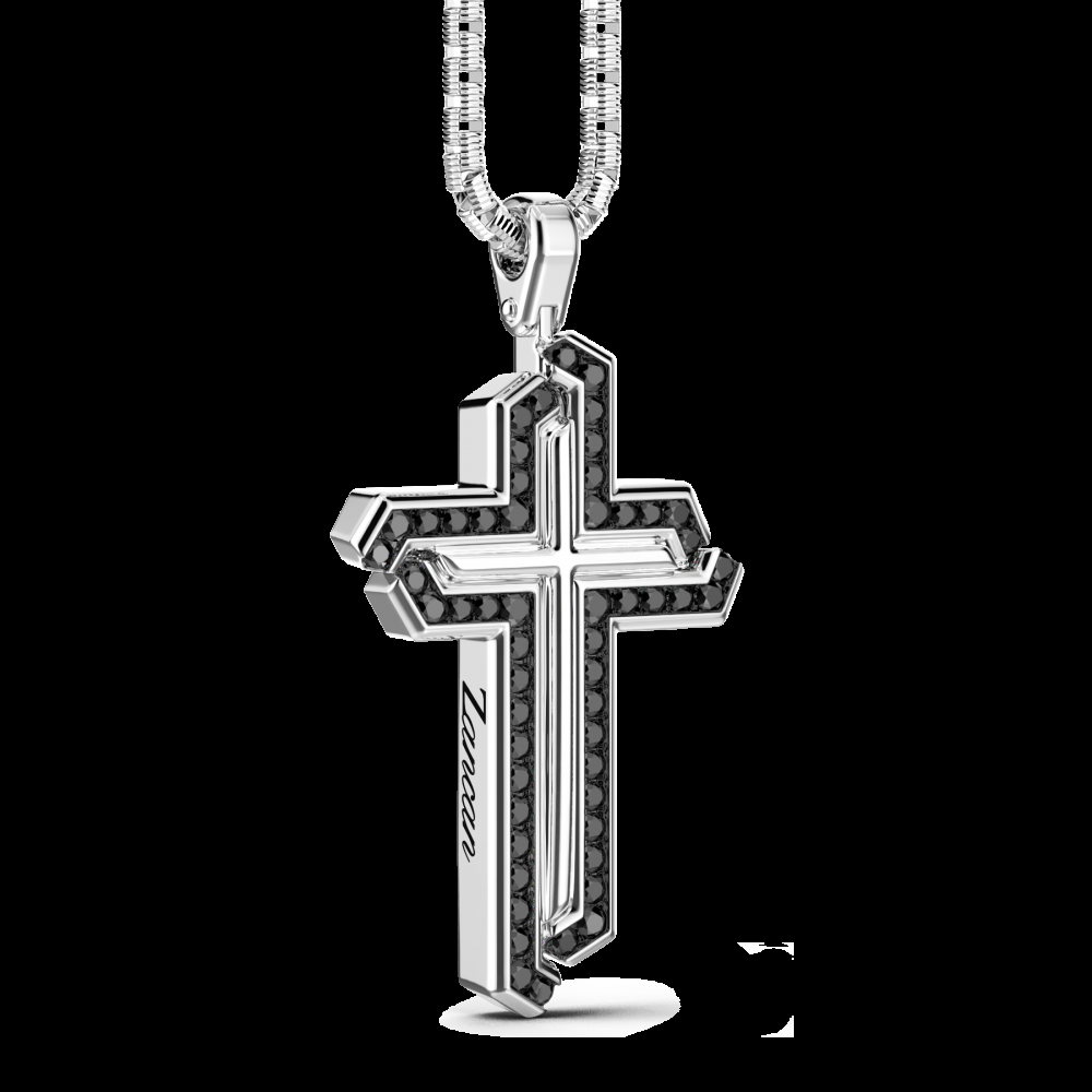 Zancan Collana Zancan in argento con pendente a croce e pietre Grande vendita