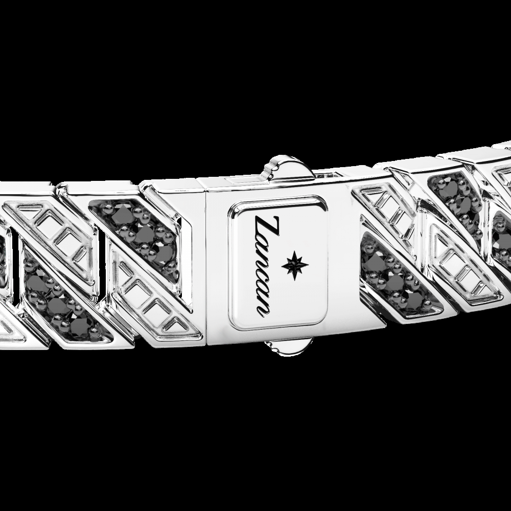 Zancan Bracciale Zancan solo maglia in argento con pietre Flash Sale