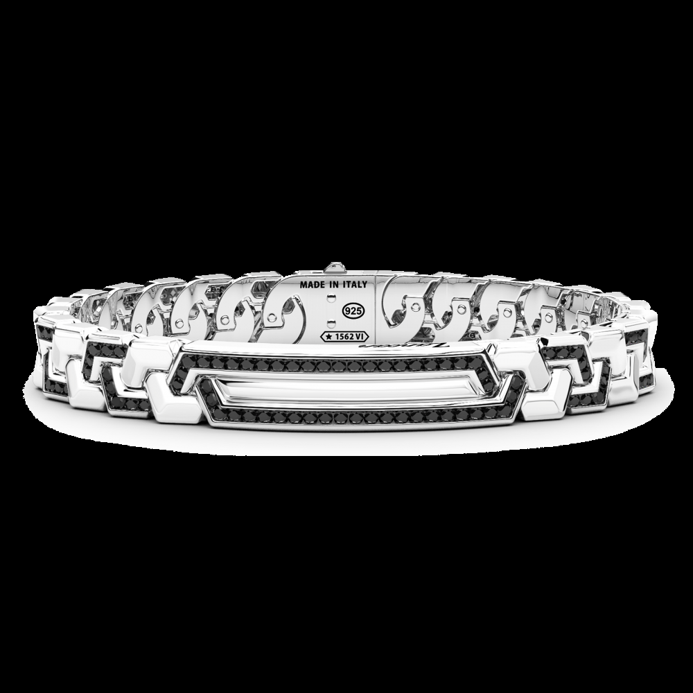 Zancan Bracciale Zancan in argento con pietre e targa centrale Offerta per la Festa della Mamma
