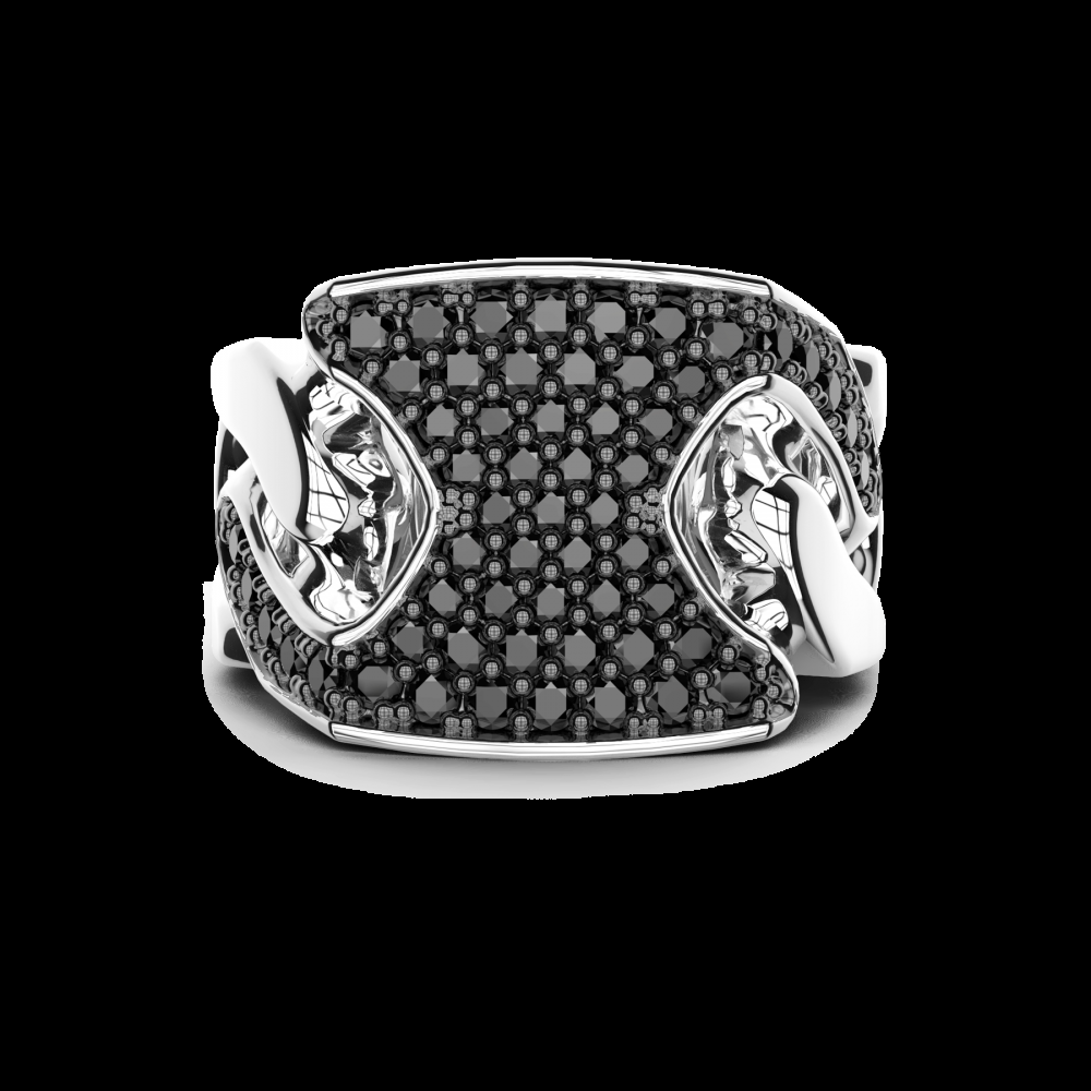 Zancan Anello chevalier Zancan in argento con pietre Offerta Giorno del Papà