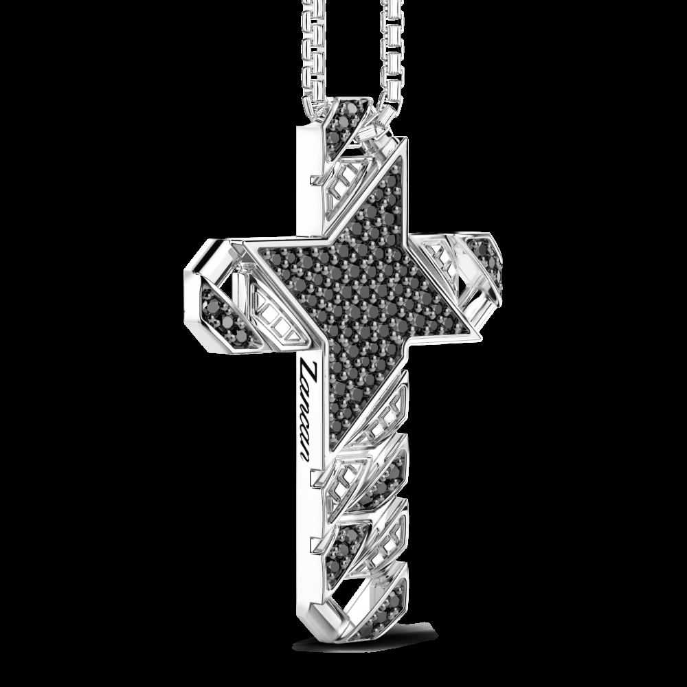 Zancan Collana Zancan in argento con pendente a croce e pietre Offerta San Valentino