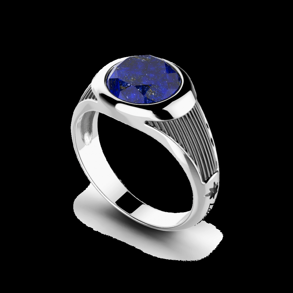 Zancan Anello Zancan in argento con pietra blu Offerte speciali