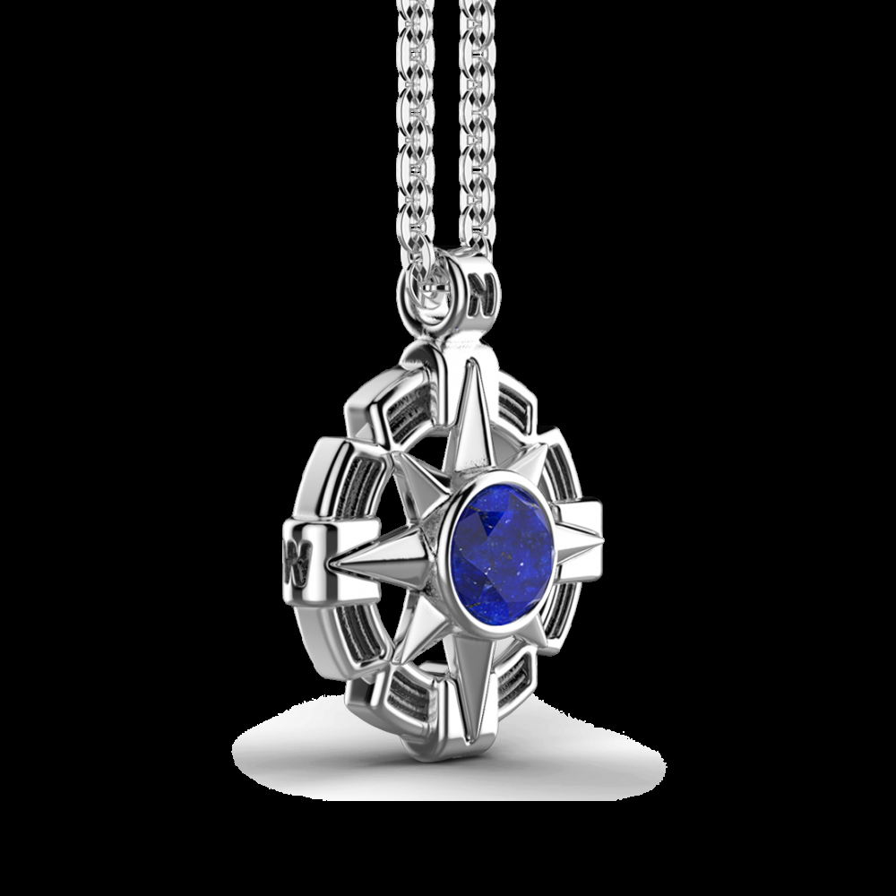 Zancan Collana Zancan in argento con pendente a rosa dei venti e pietra blu Latest stili