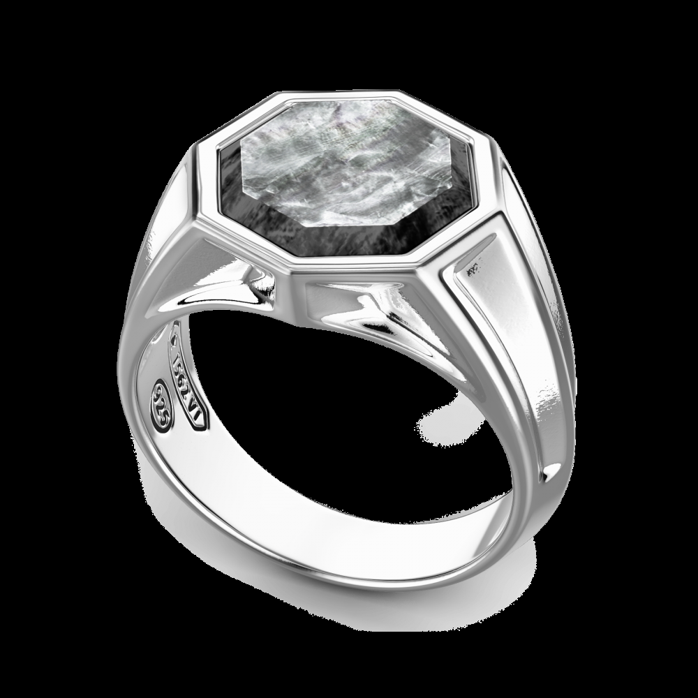 Zancan Anello chevalier Zancan in argento con madreperla Fino al 50% di sconto