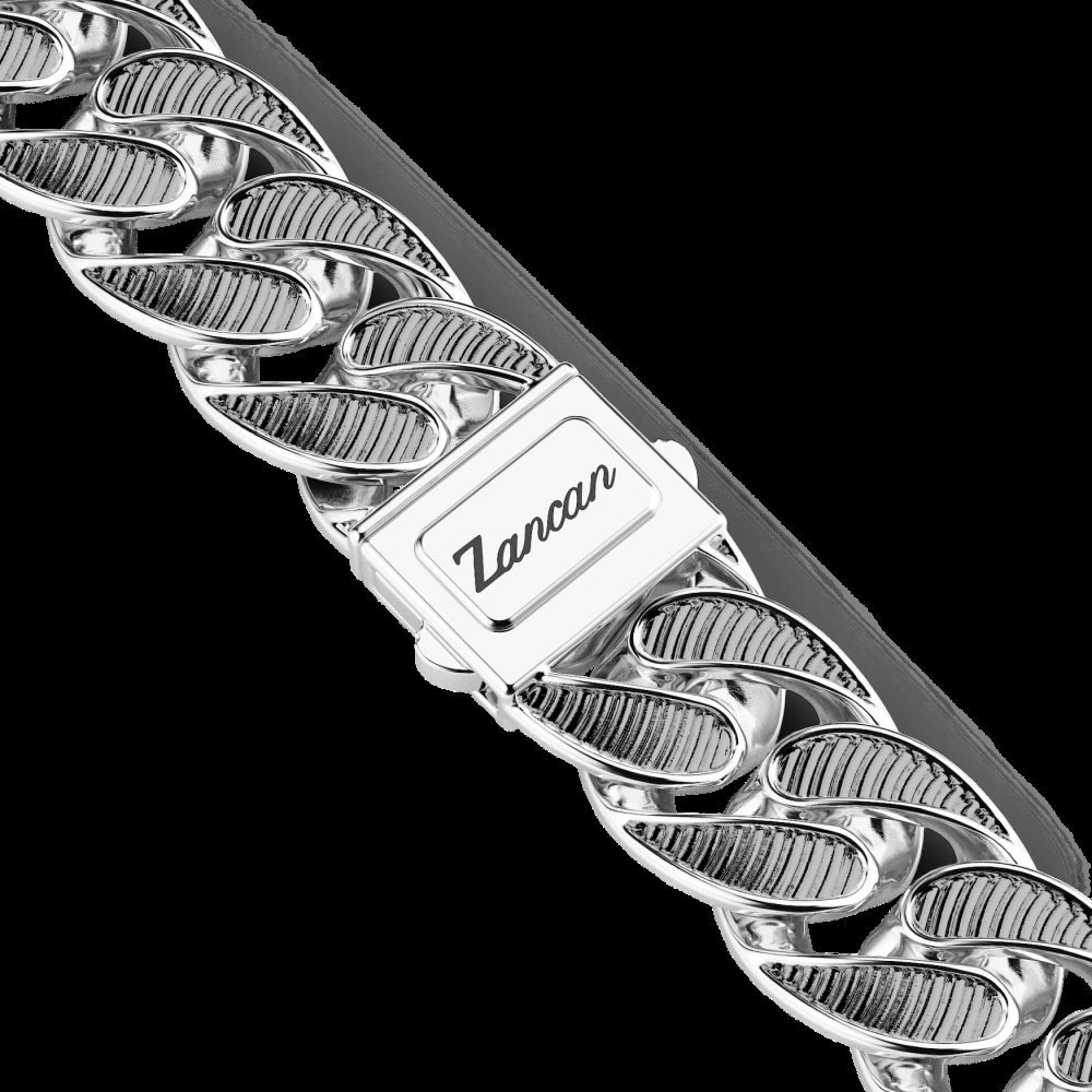 Zancan Collana a grumetta larga Zancan con finiture striate in colore nero Esporta salva