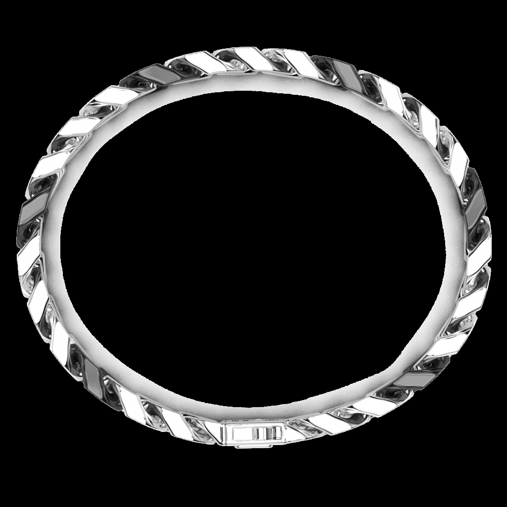 Zancan Bracciale a grumette Zanca in argento e ceramica 50% di sconto per tempo limitato