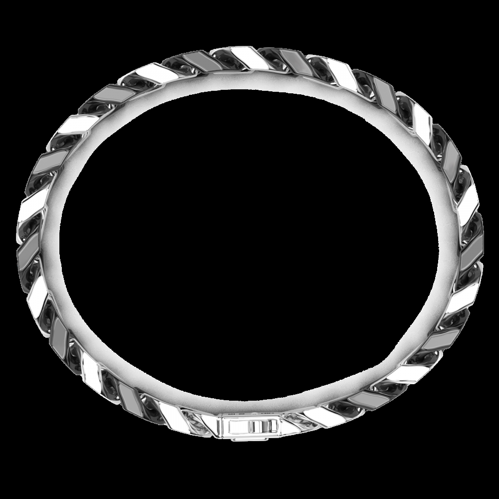 Zancan Bracciale a grumette Zanca in argento e ceramica Sconti questo mese