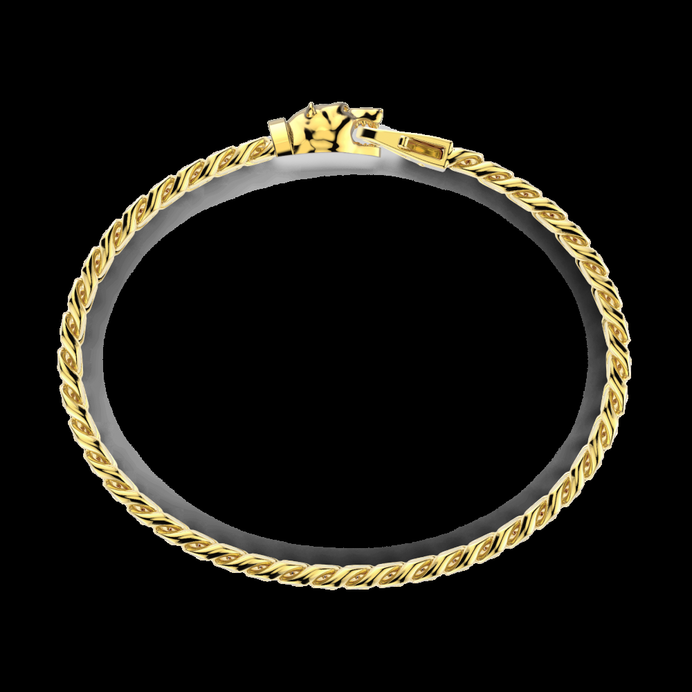 Zancan Bracciale a grumetta Zancan in argento con chiusura a testa d'orso Italy