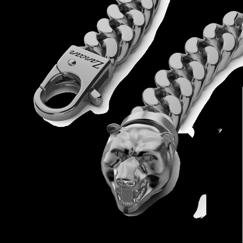Zancan Bracciale a grumetta Zancan in argento con chiusura a testa d'orso Italia