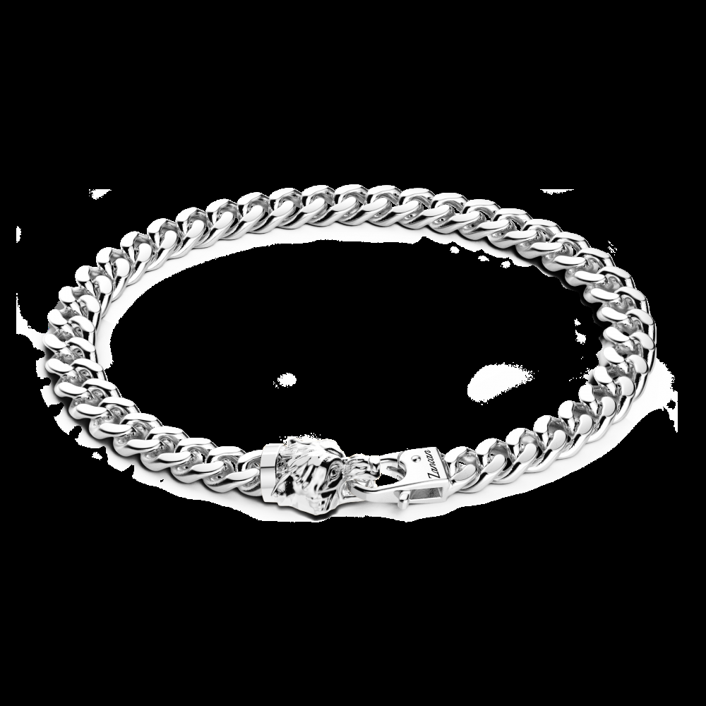 Zancan Bracciale a grumetta Zancan in argento con chiusura a testa di lupo