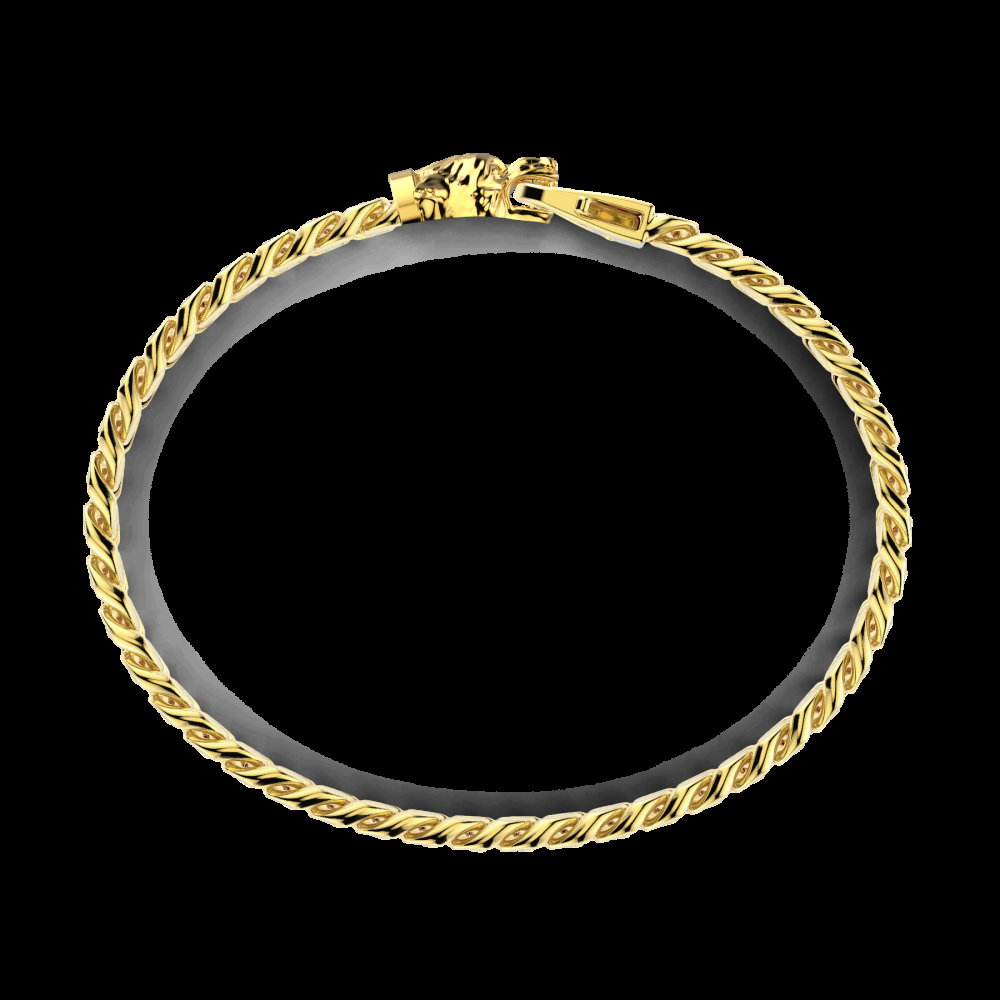 Zancan Bracciale a grumetta Zancan in argento con chiusura a testa di lupo Qualità