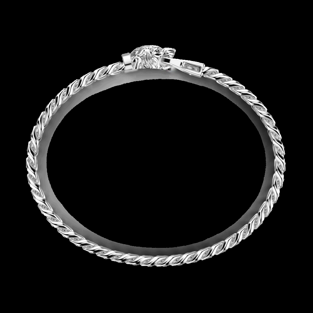 Zancan Bracciale a grumetta Zancan in argento con chiusura a testa di tigre Spedizione Gratuita
