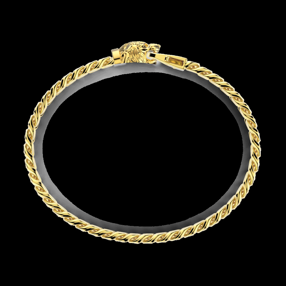 Zancan Bracciale a grumetta Zancan in argento con chiusura a testa di tigre Pezzi Unici