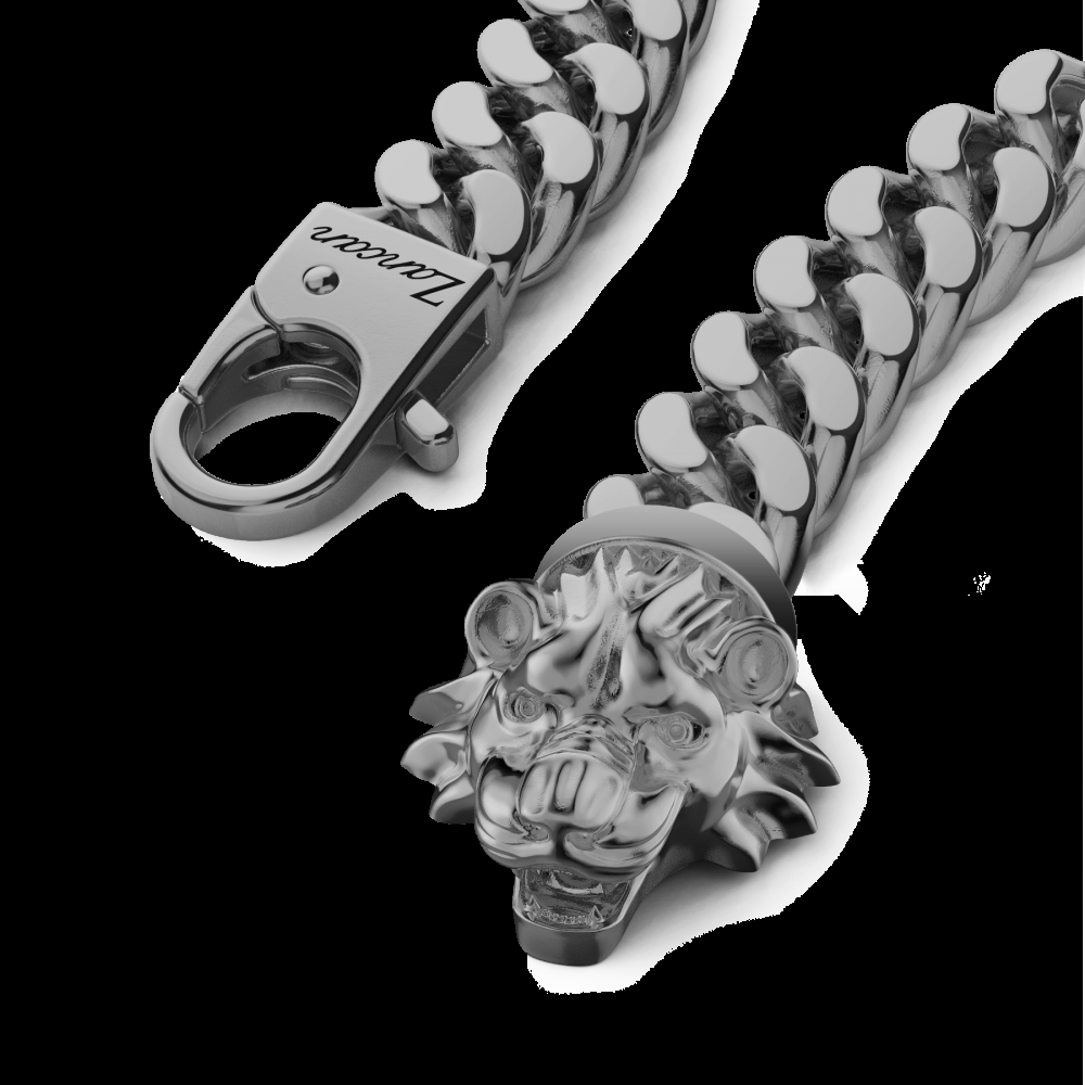 Zancan Bracciale a grumetta Zancan in argento con chiusura a testa di leone Consegna Veloce