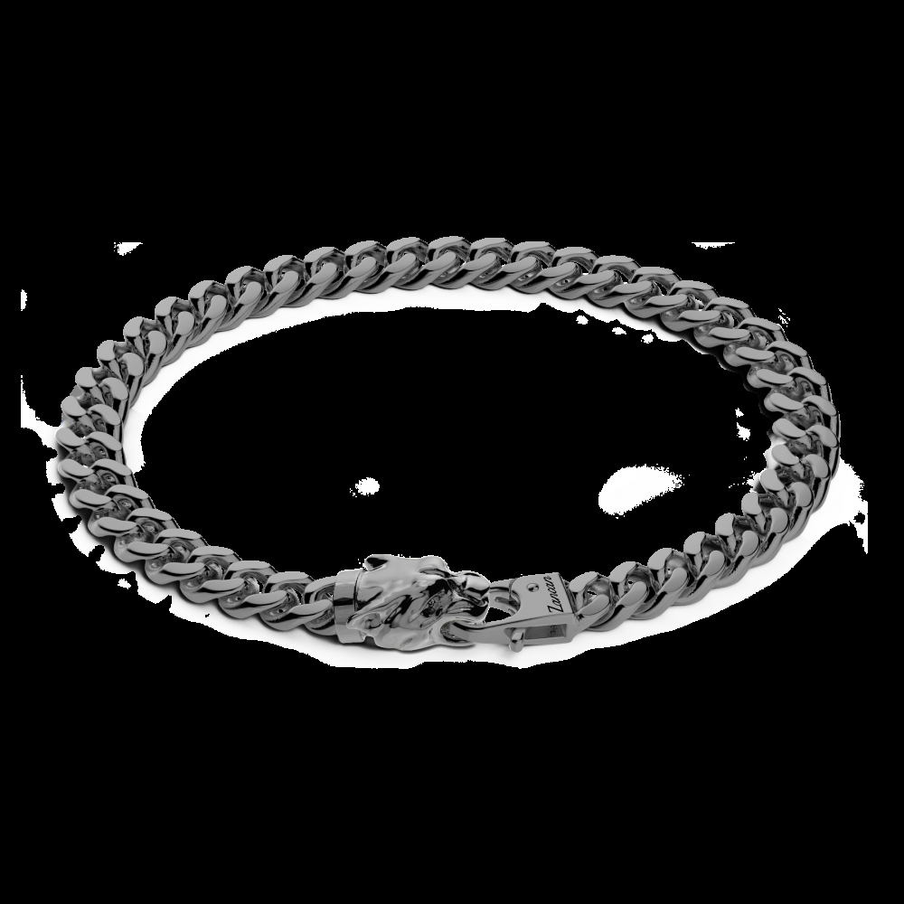 Zancan Bracciale a grumetta Zancan in argento con chiusura a testa di pantera