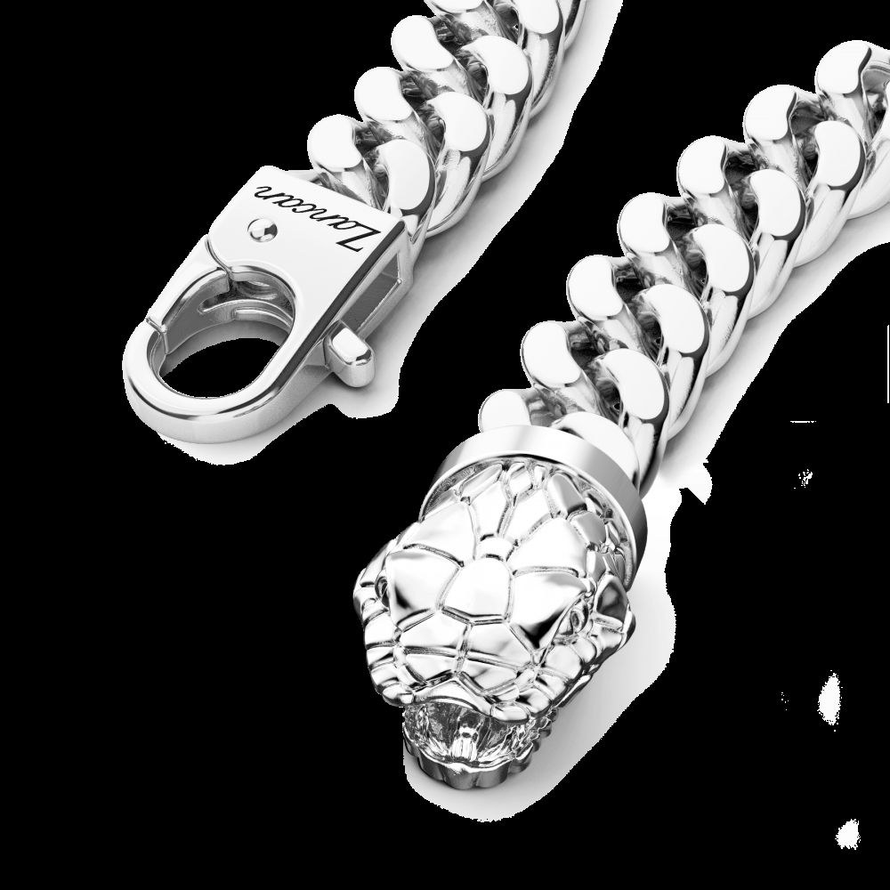 Zancan Bracciale a grumetta Zancan in argento con chiusura a testa di serpente Sottocosto
