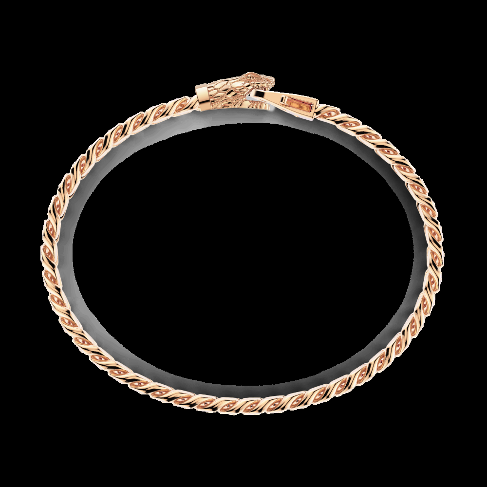 Zancan Bracciale a grumetta Zancan in argento con chiusura a testa di serpente Presa