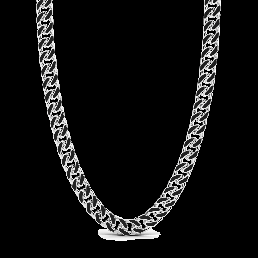 Zancan Collana a grumette Zanca in argento con smalto nero